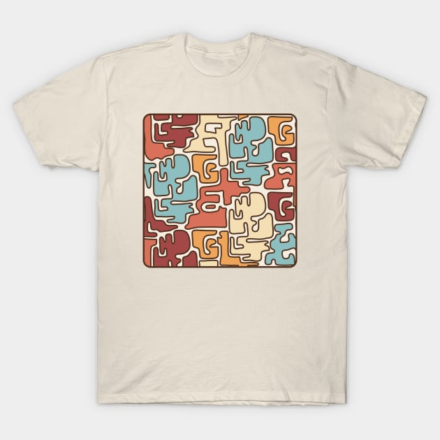 Matisse Inspired 70s Color Blobs T-Shirt by Slightly Unhinged